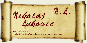 Nikolaj Luković vizit kartica